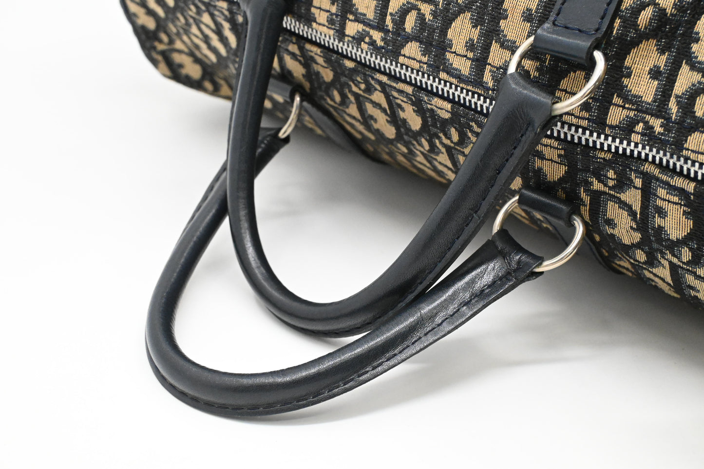 Dior Boston Bag in Navy Blue Oblique Canvas