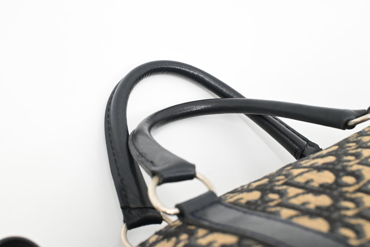 Dior Boston Bag in Navy Blue Oblique Canvas