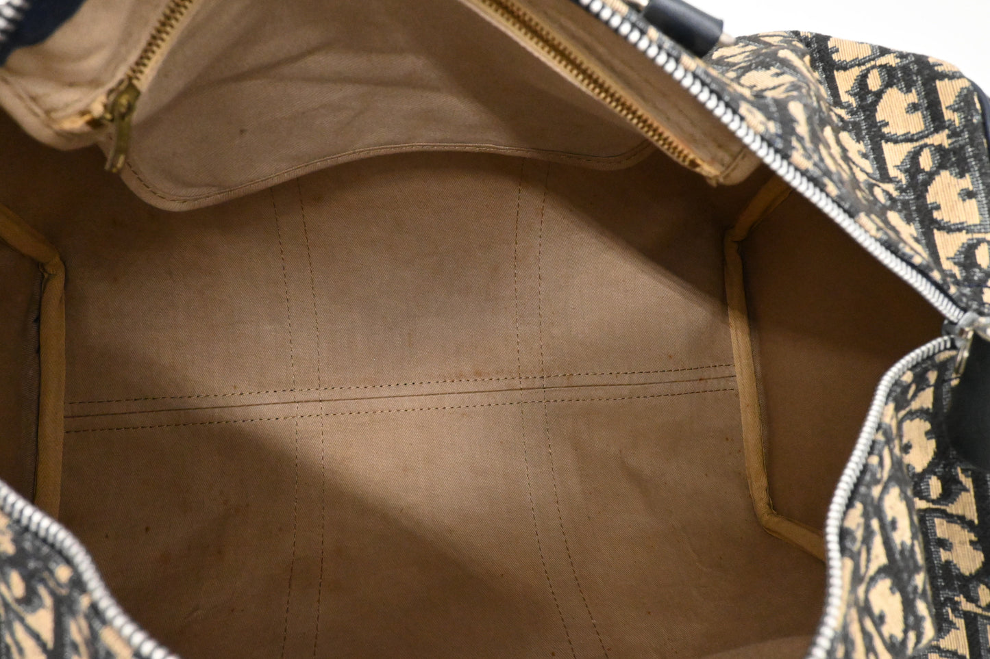 Dior Boston Bag in Navy Blue Oblique Canvas
