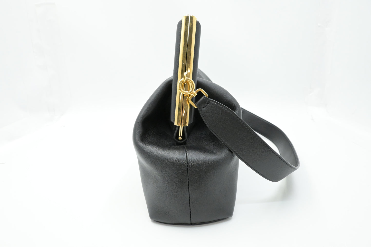 Fendi First Shoulder Bag in Black Leather