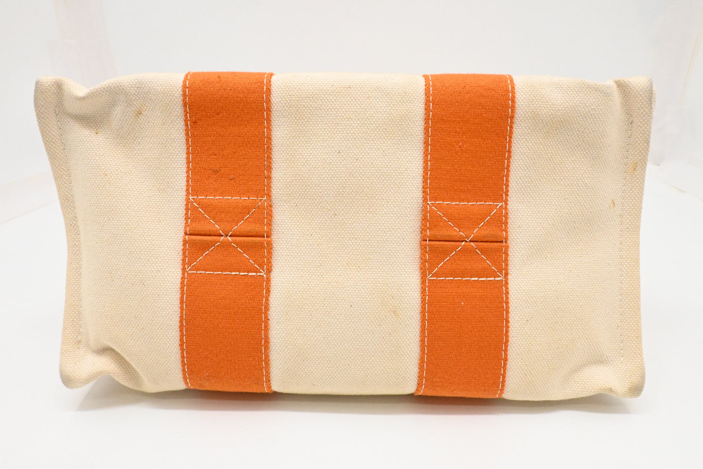 Hermes Bora Bora Tote in Beige and Orange Canvas