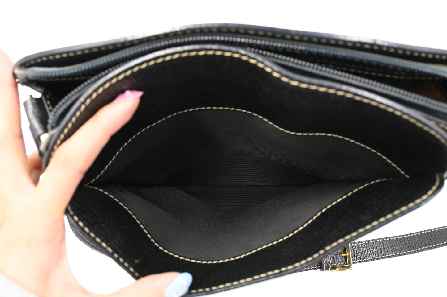 Loewe Square Crossbody in Black Leather