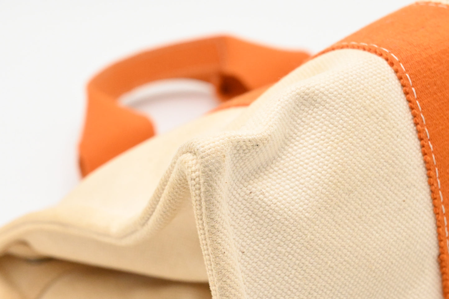 Hermes Bora Bora Tote in Beige and Orange Canvas