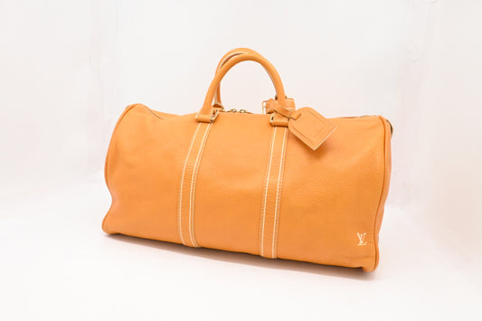 Louis Vuitton Keepall 50 in Yellow Tobago Leather