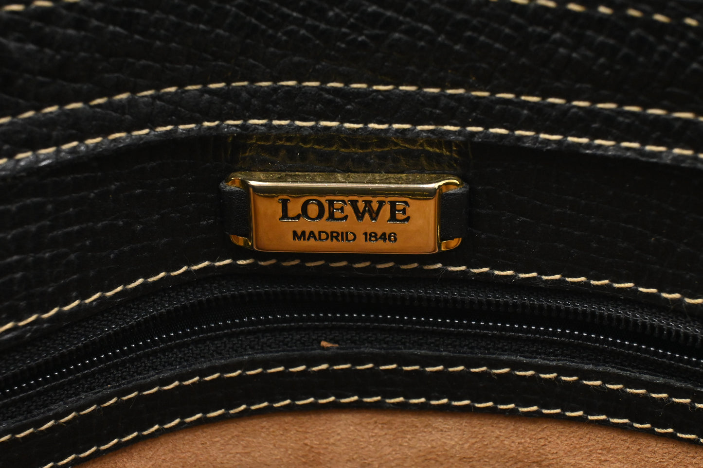 Loewe Square Crossbody in Black Leather
