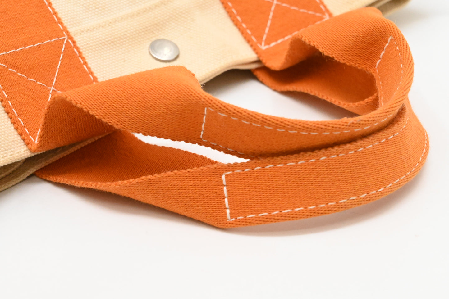 Hermes Bora Bora Tote in Beige and Orange Canvas