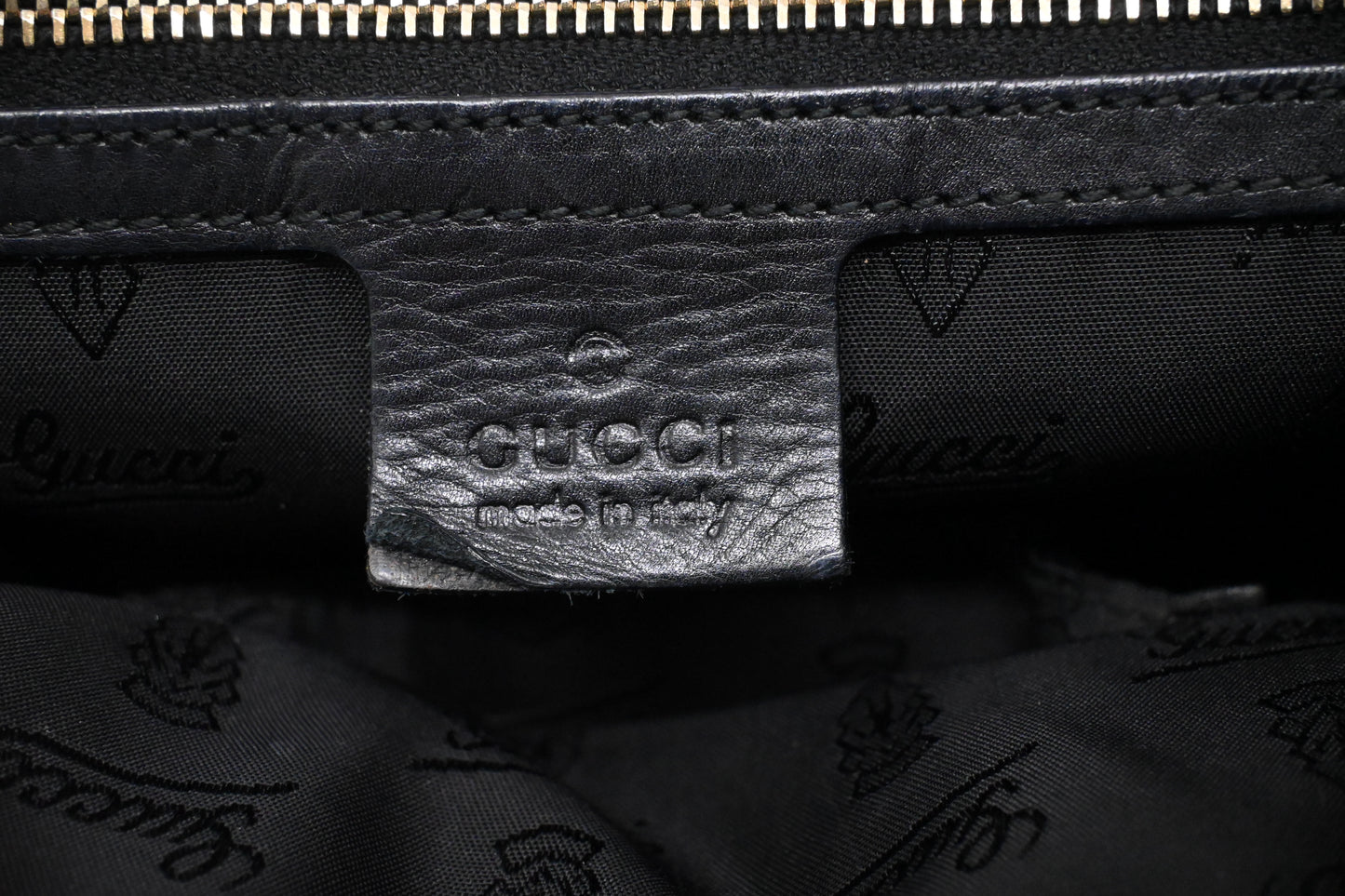 Gucci Handbag in Black Patent Leather