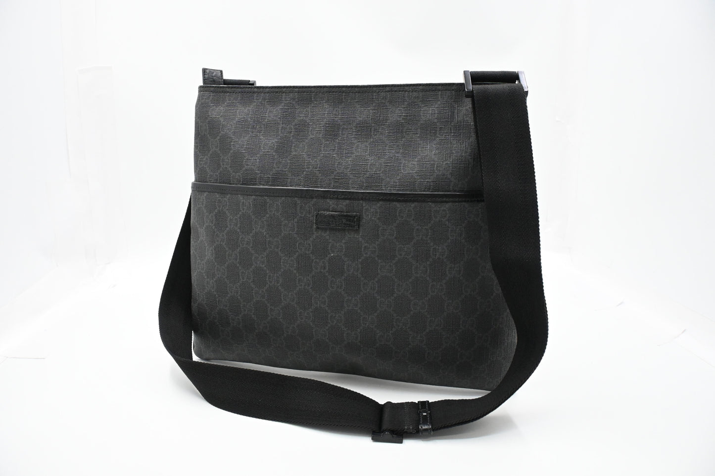 Gucci Square Crossbody in Black GG Supreme Canvas
