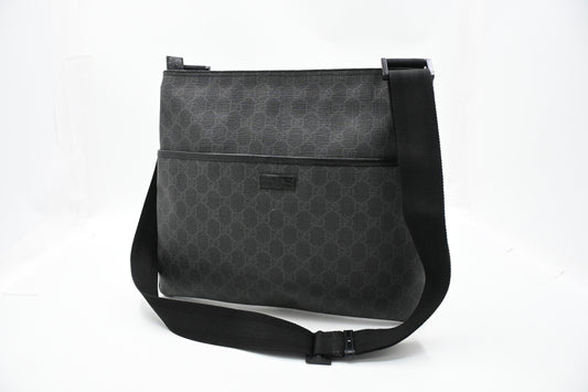 Gucci Square Crossbody in Black GG Supreme Canvas