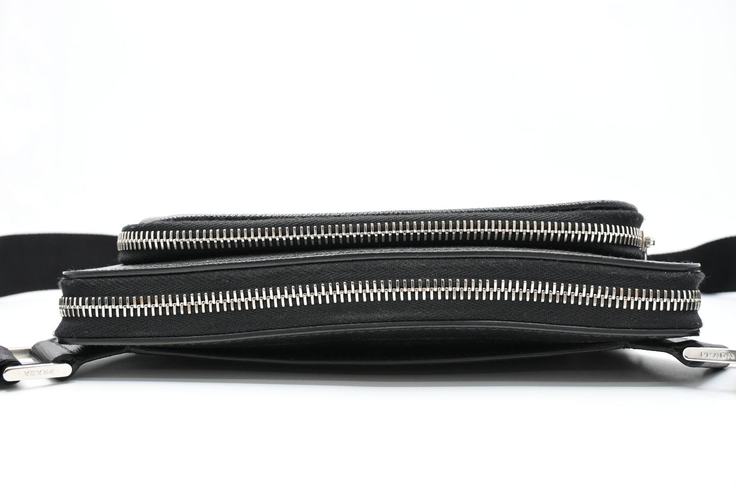 Prada Belt Bag in Black Saffiano Leather