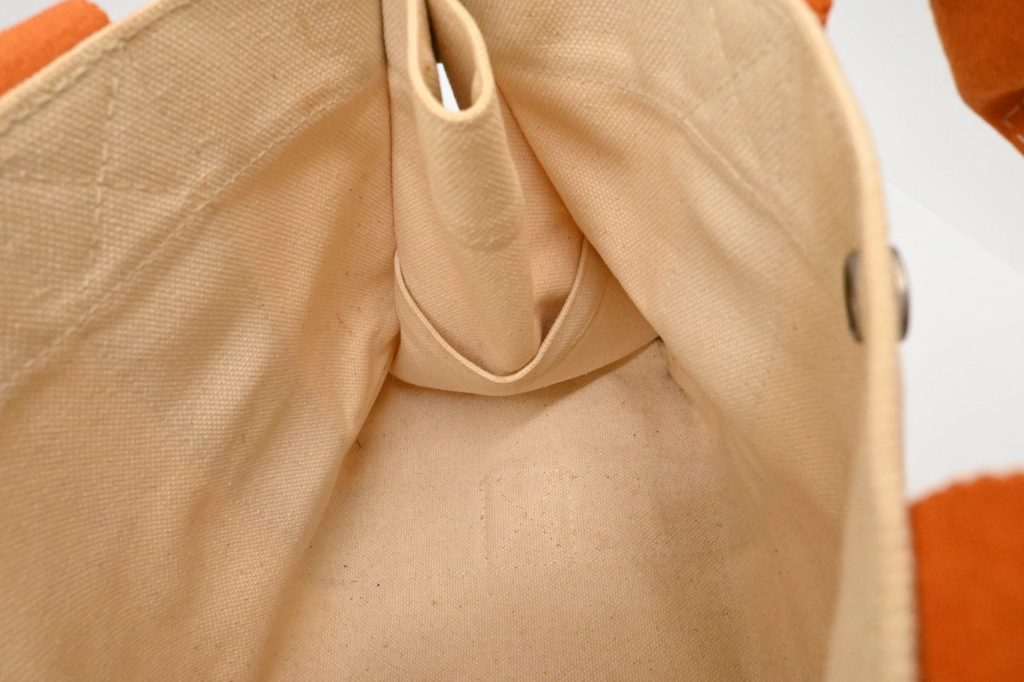 Hermes Bora Bora Tote in Beige and Orange Canvas