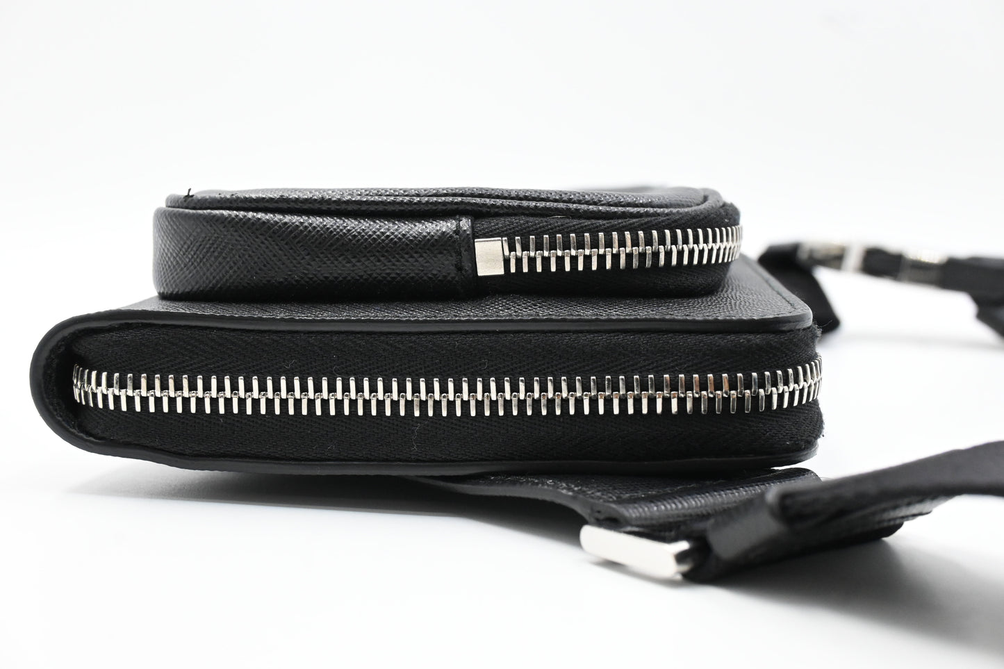Prada Belt Bag in Black Saffiano Leather