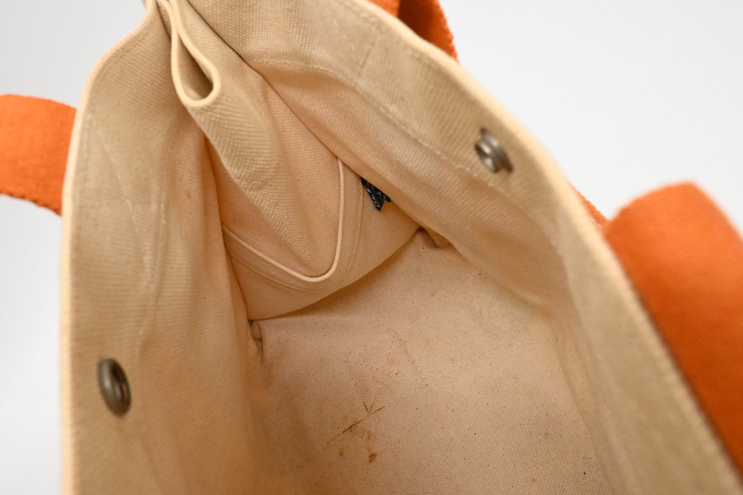 Hermes Bora Bora Tote in Beige and Orange Canvas