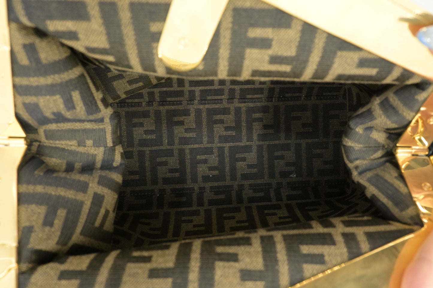 Fendi First Shoulder Bag in Black Leather