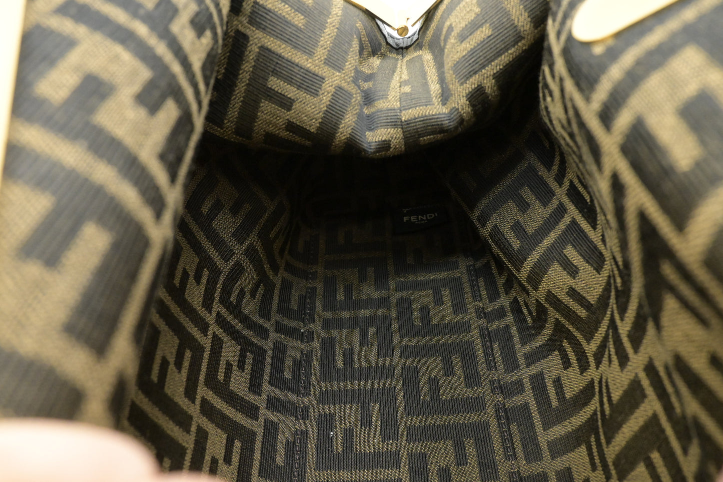 Fendi First Shoulder Bag in Black Leather