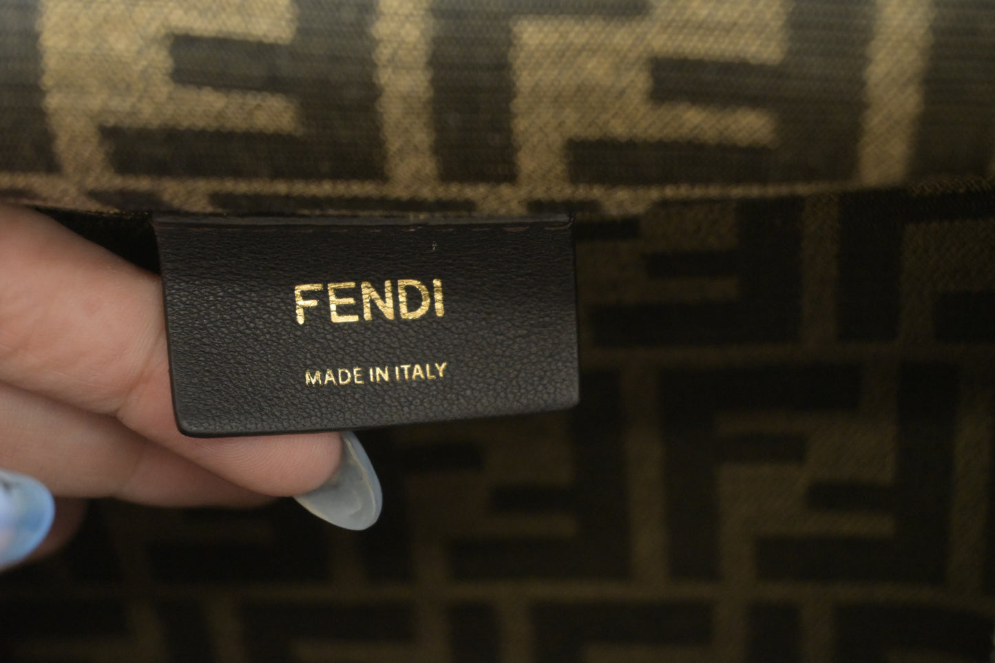 Fendi First Shoulder Bag in Black Leather