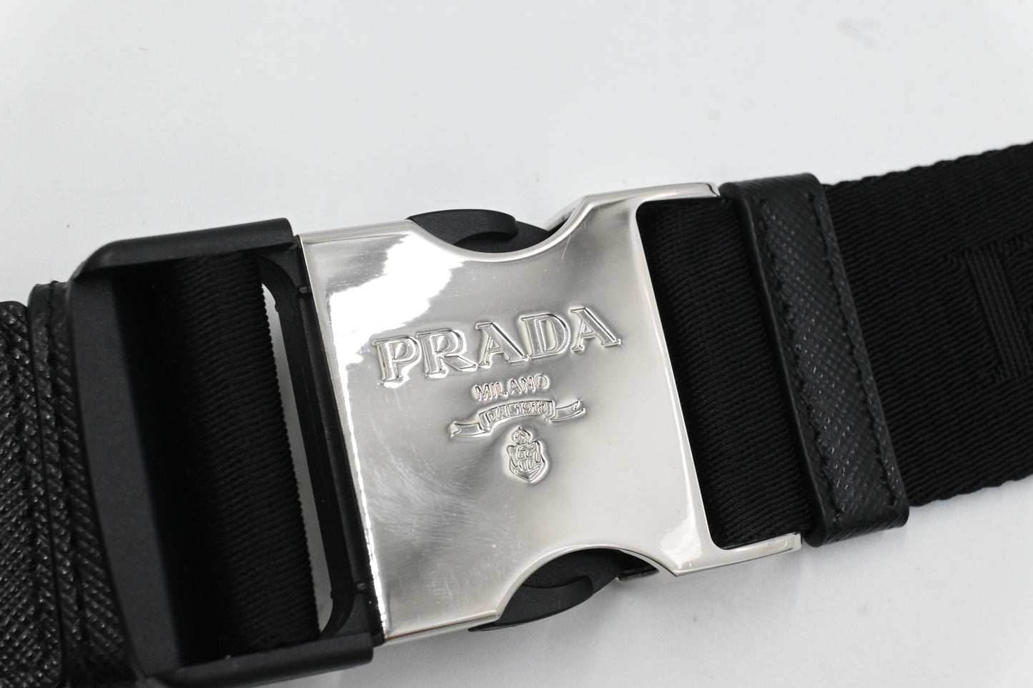 Prada Belt Bag in Black Saffiano Leather