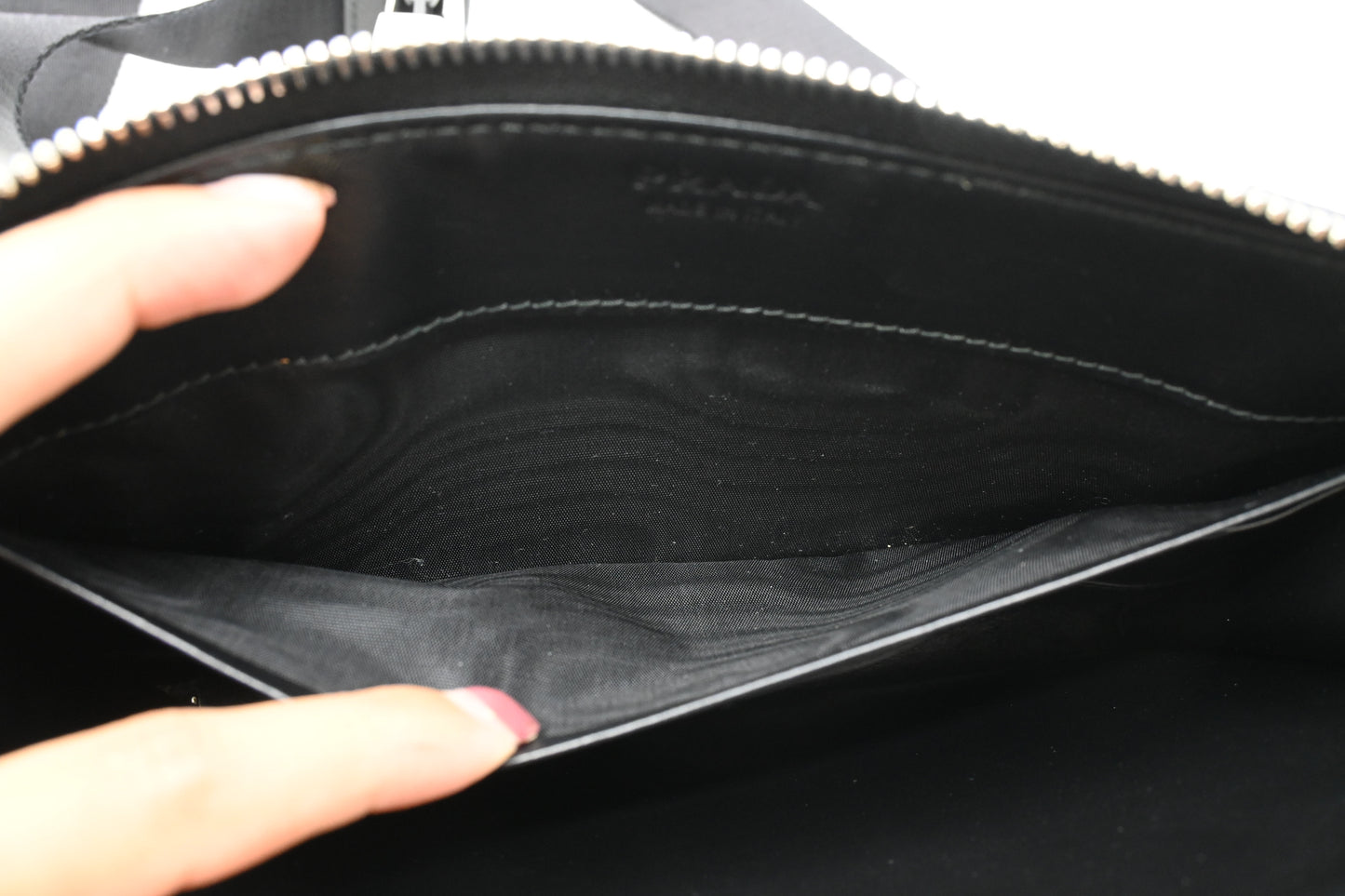 Prada Belt Bag in Black Saffiano Leather