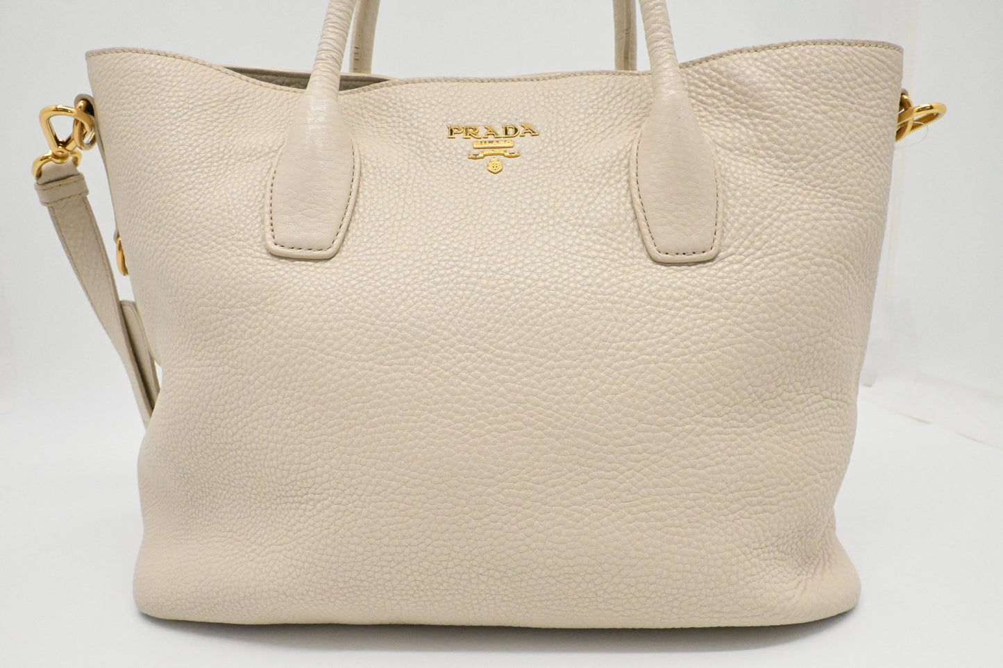Prada Tote in Off White Leather