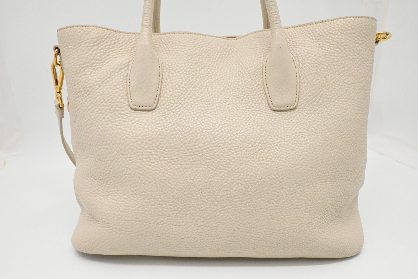 Prada Tote in Off White Leather