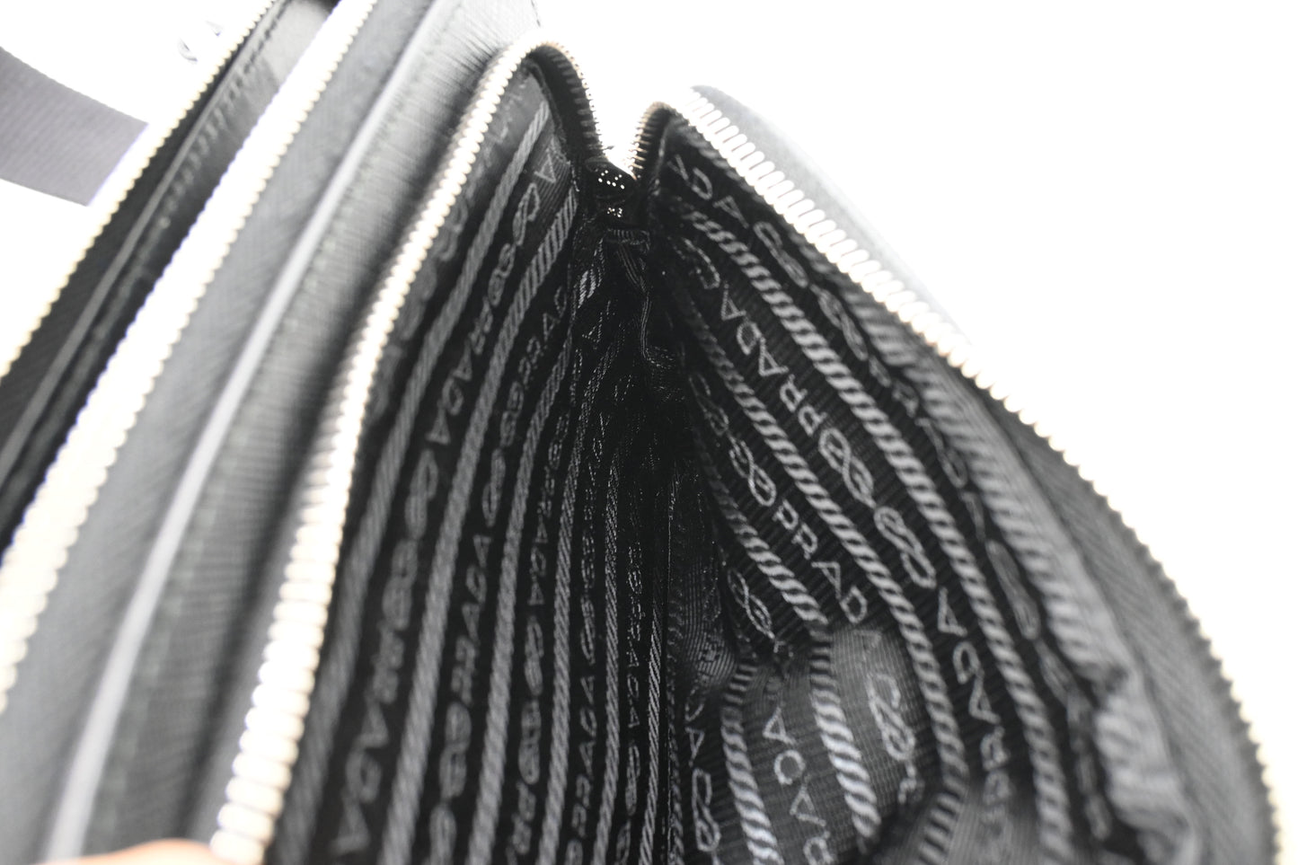Prada Belt Bag in Black Saffiano Leather