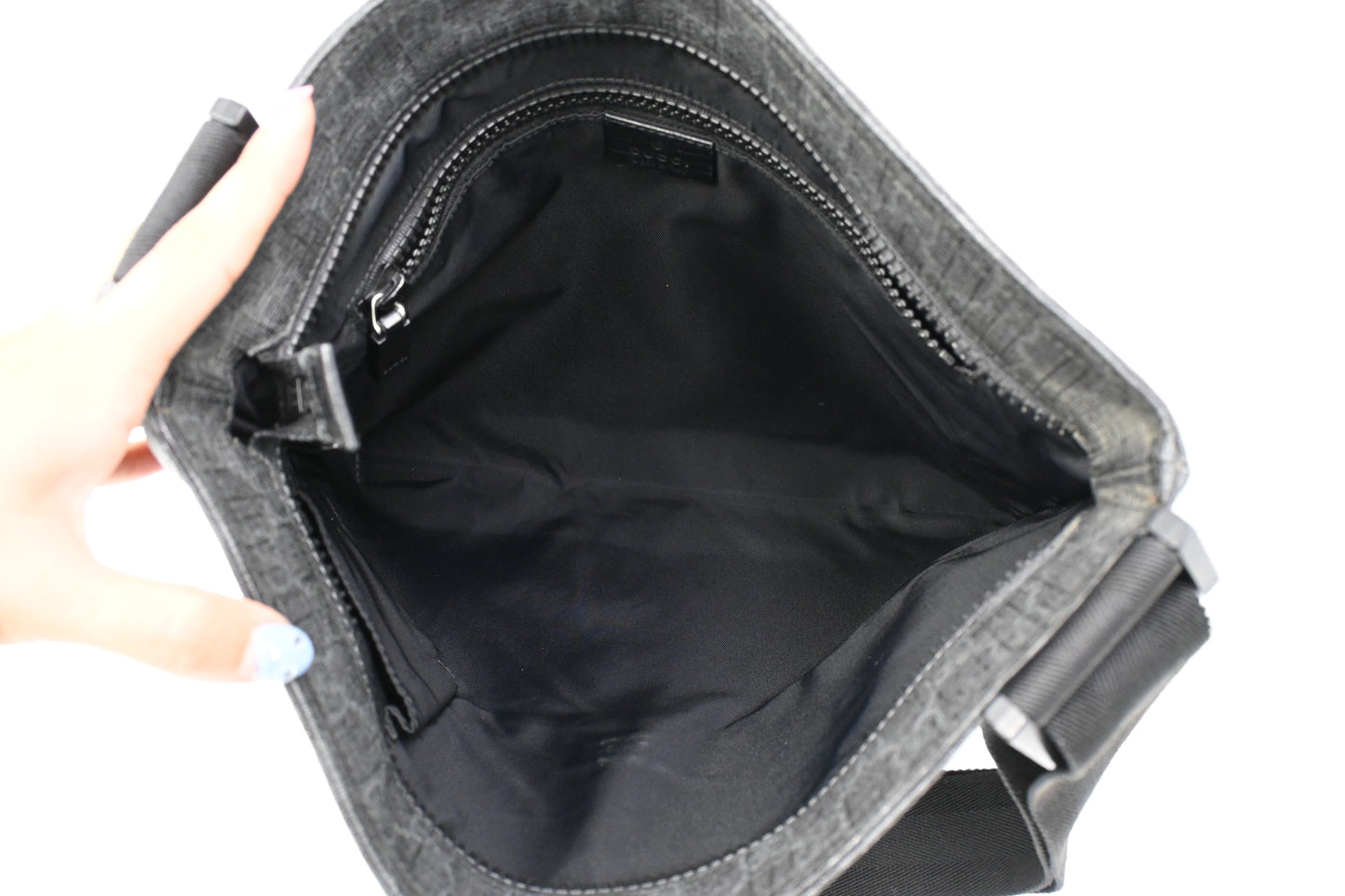 Gucci Square Crossbody in Black GG Supreme Canvas