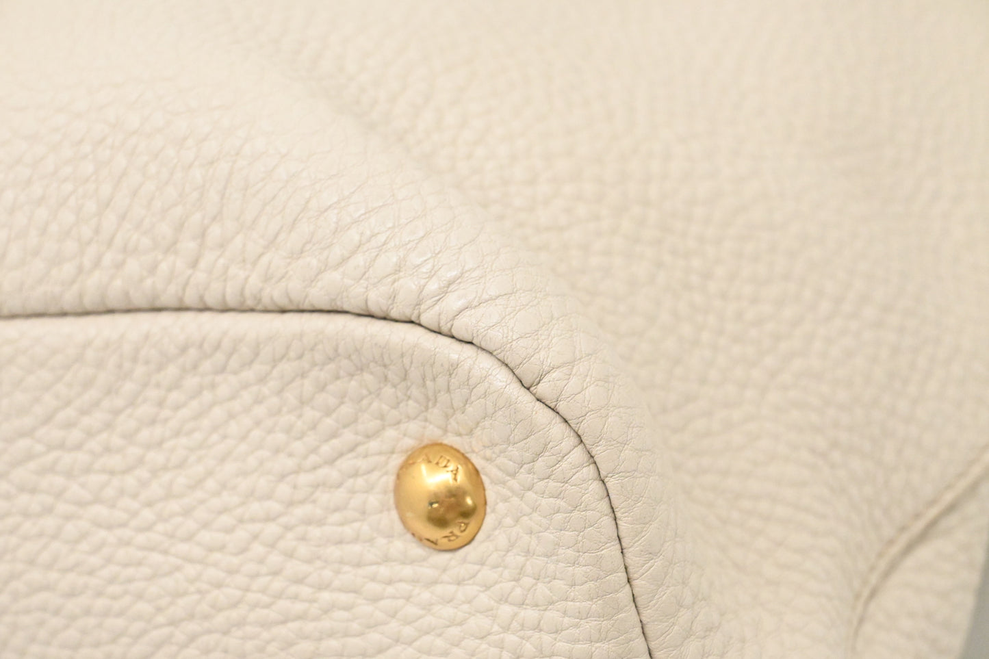 Prada Tote in Off White Leather