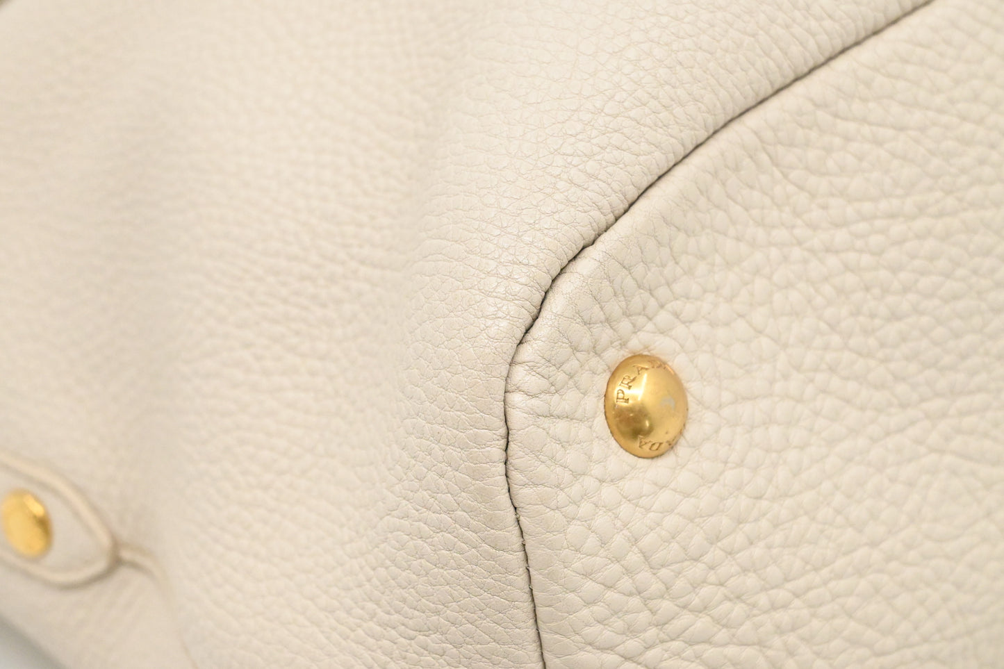 Prada Tote in Off White Leather