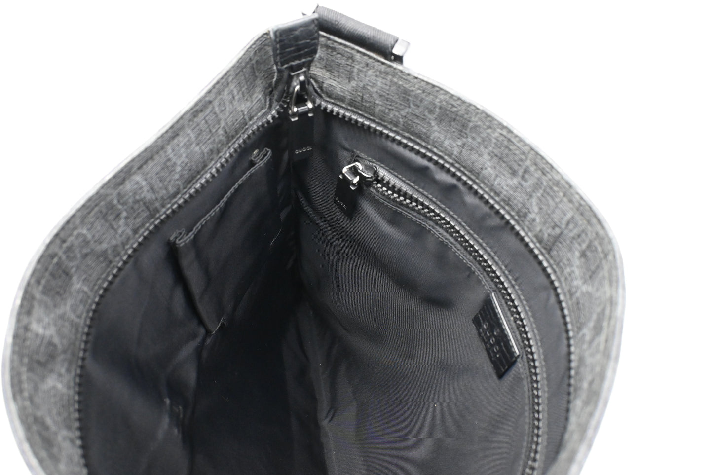 Gucci Square Crossbody in Black GG Supreme Canvas