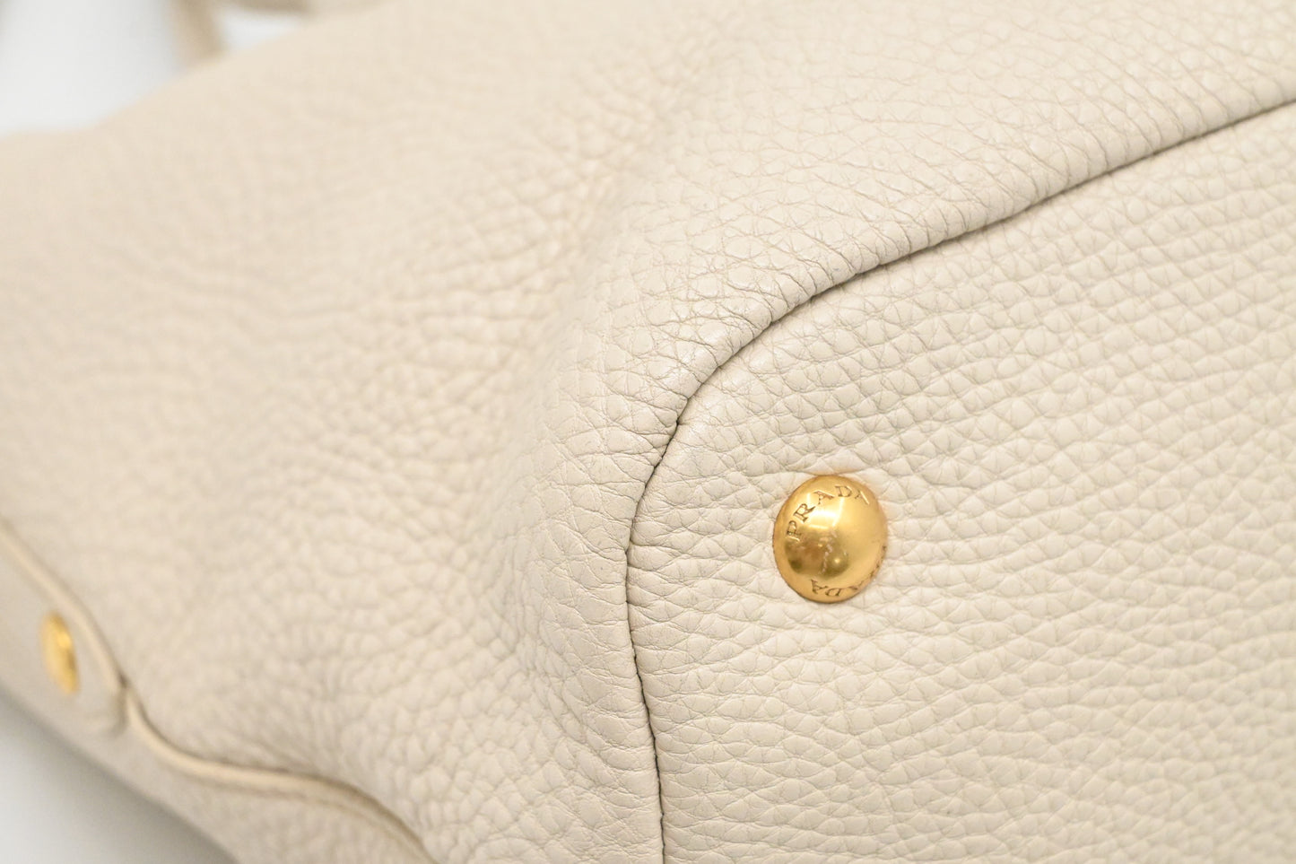 Prada Tote in Off White Leather