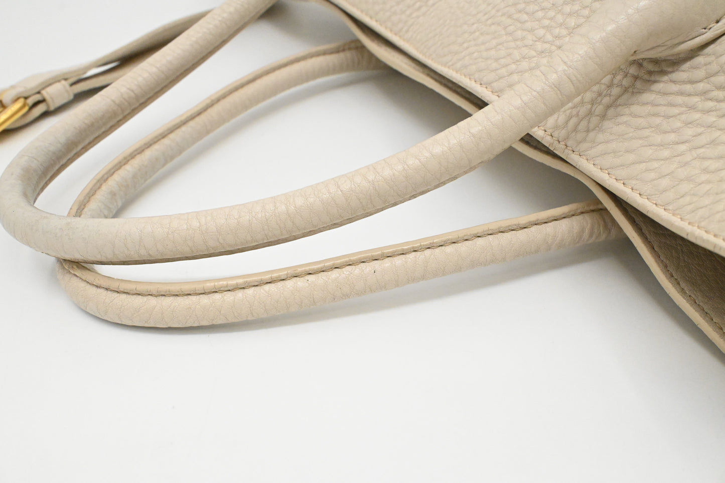 Prada Tote in Off White Leather