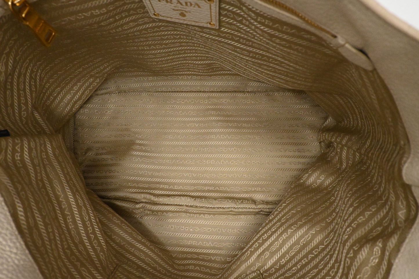 Prada Tote in Off White Leather