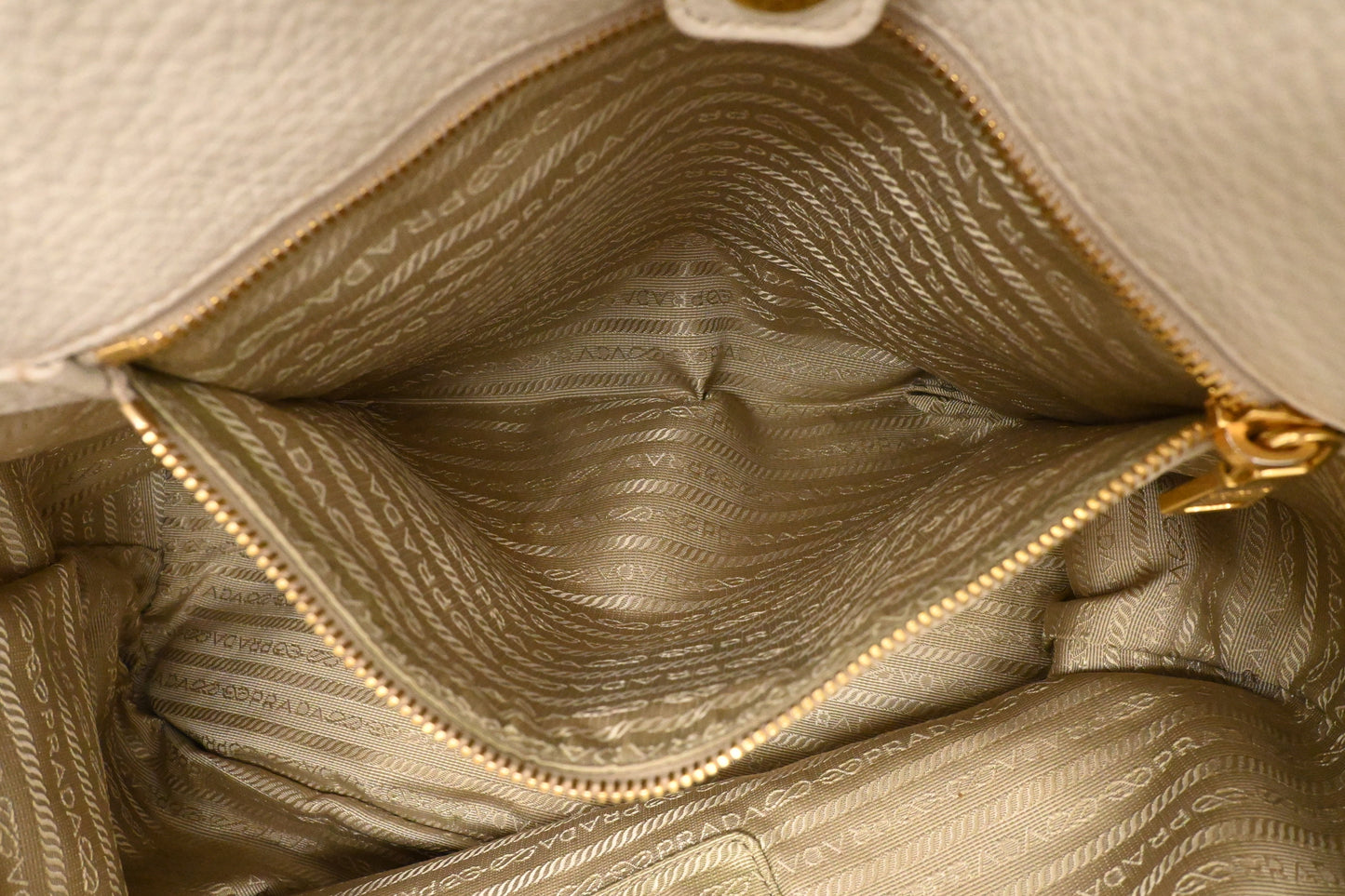 Prada Tote in Off White Leather