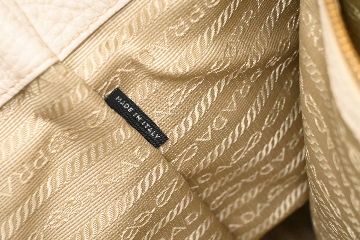 Prada Tote in Off White Leather