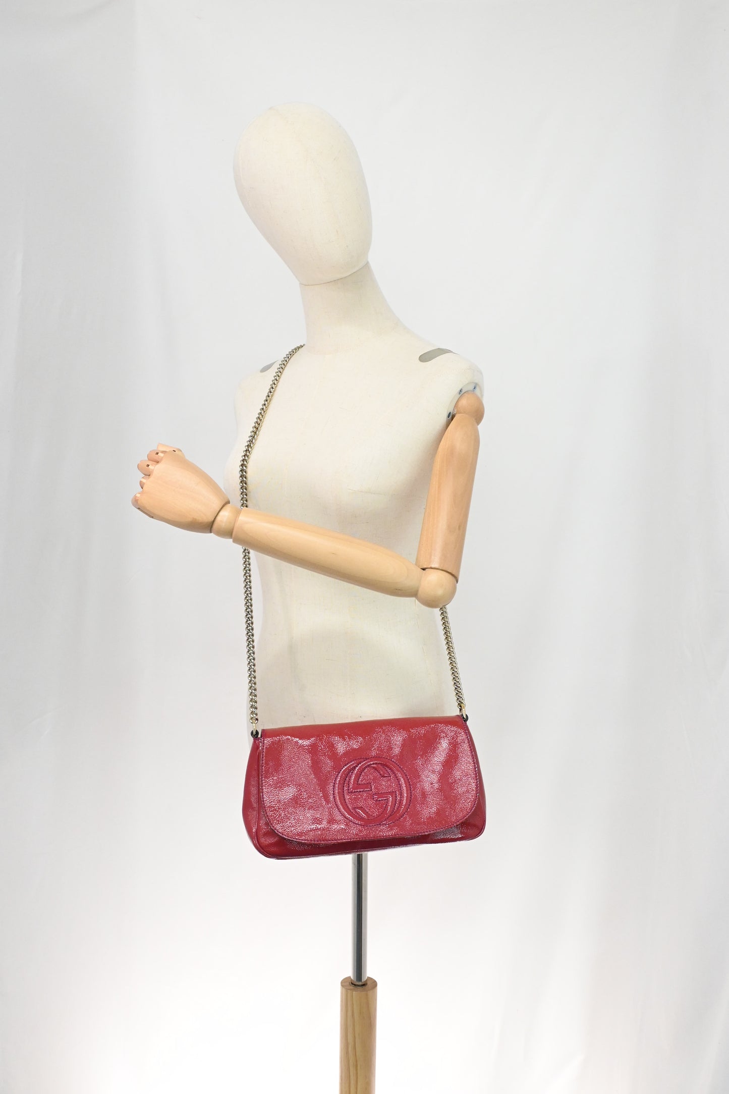 Gucci Soho Crossbody in Red Pink Leather
