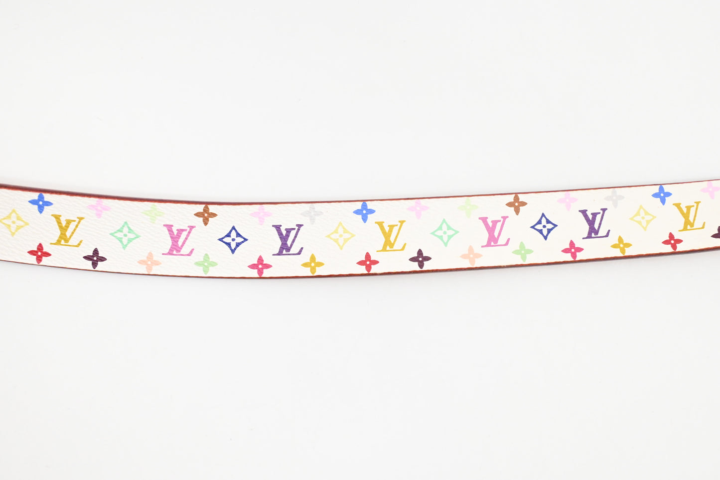 Louis Vuitton Belt in White Multicolor Monogram Canvas