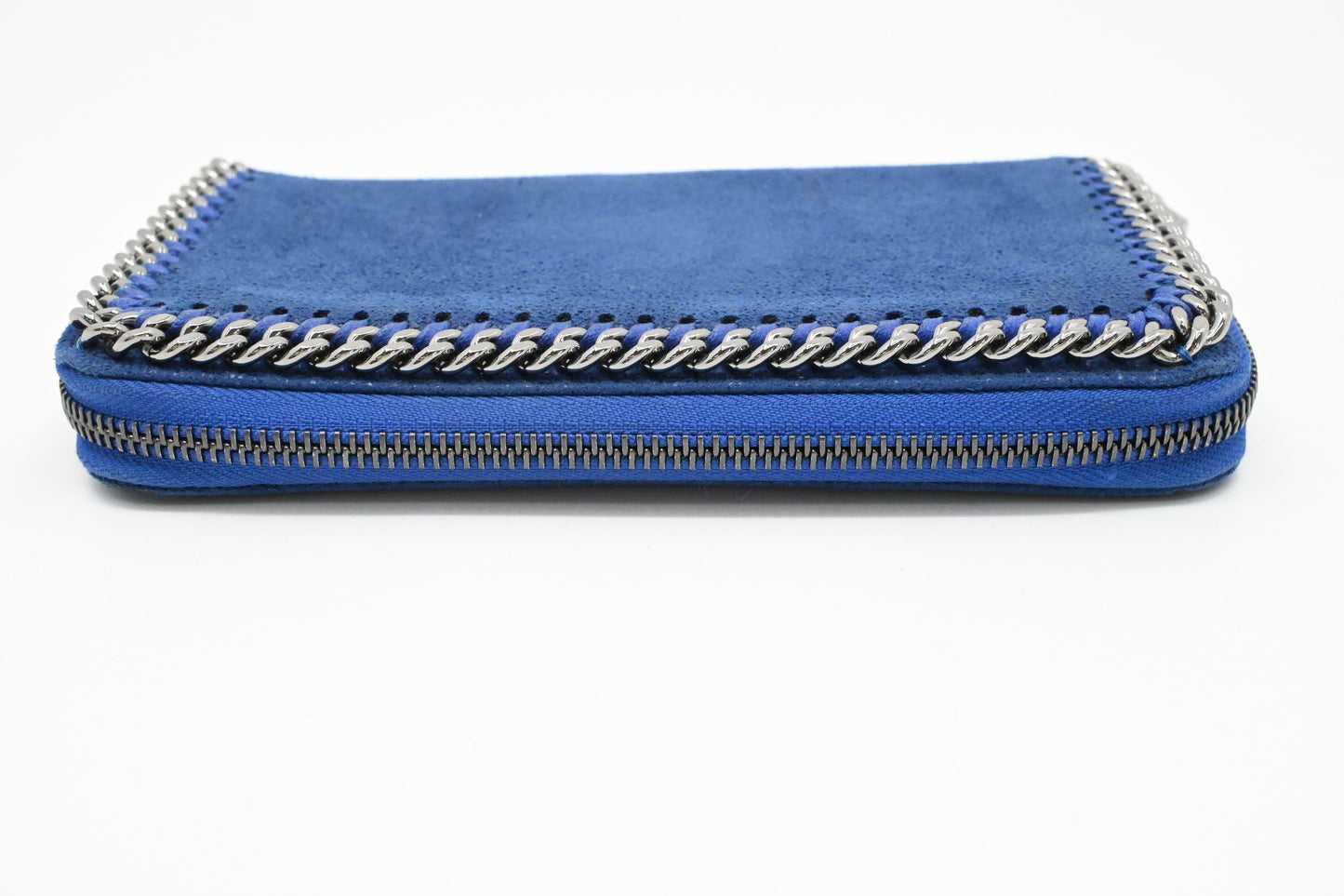 Stella McCartney Falabella Zip Continental Wallet in Blue Canvas