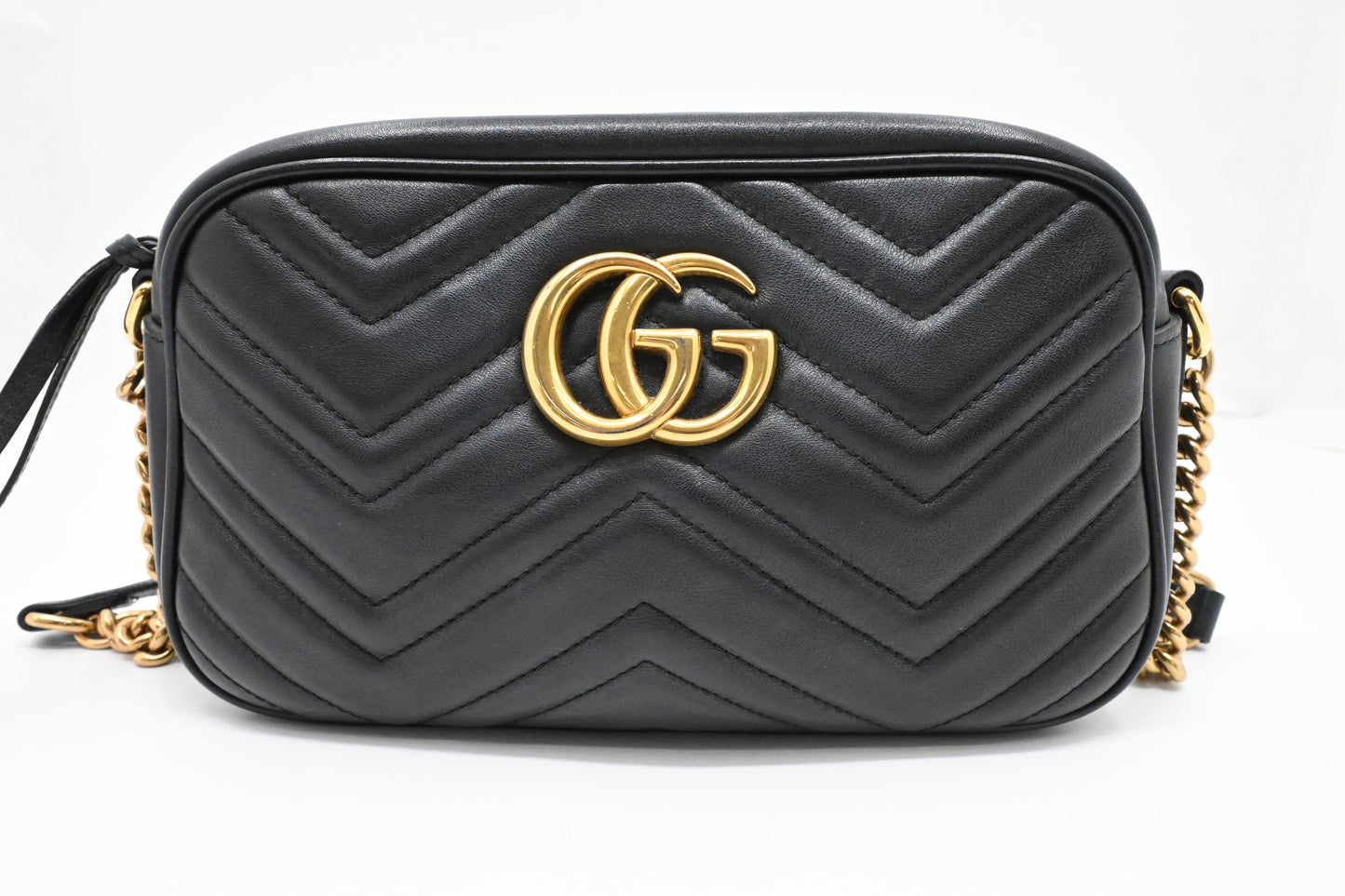 Gucci Marmont Shoulder Bag in Black Leather