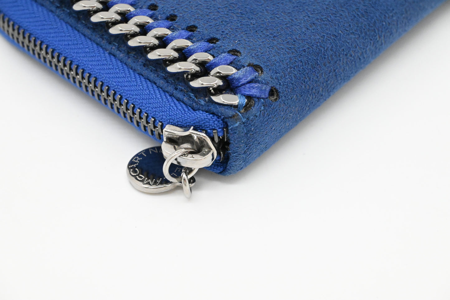 Stella McCartney Falabella Zip Continental Wallet in Blue Canvas