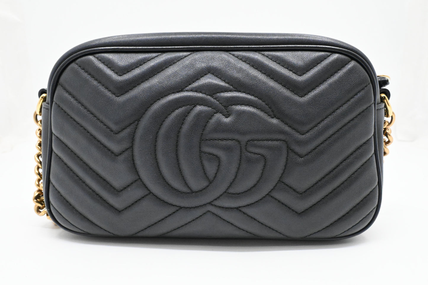 Gucci Marmont Shoulder Bag in Black Leather