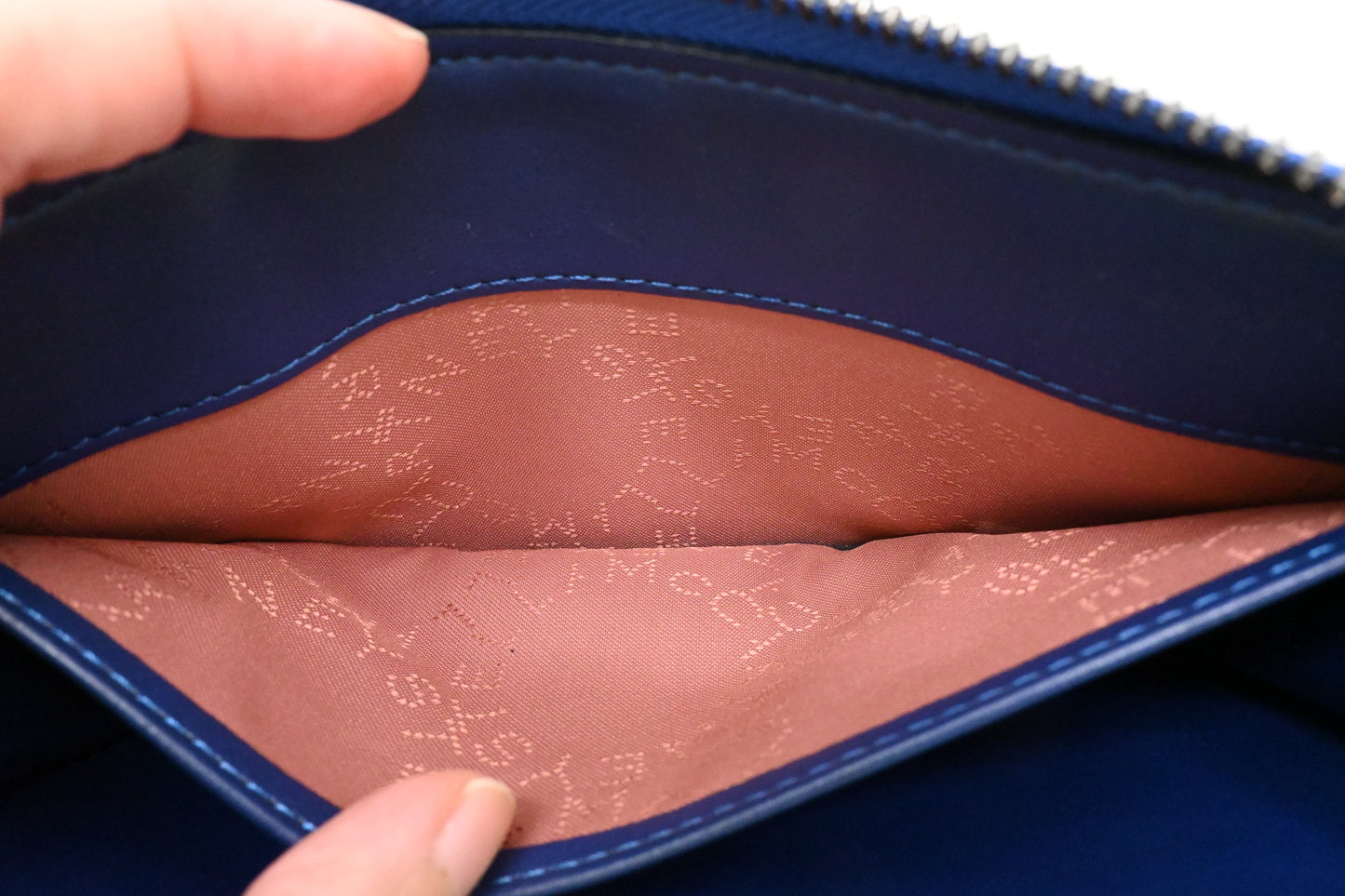 Stella McCartney Falabella Zip Continental Wallet in Blue Canvas