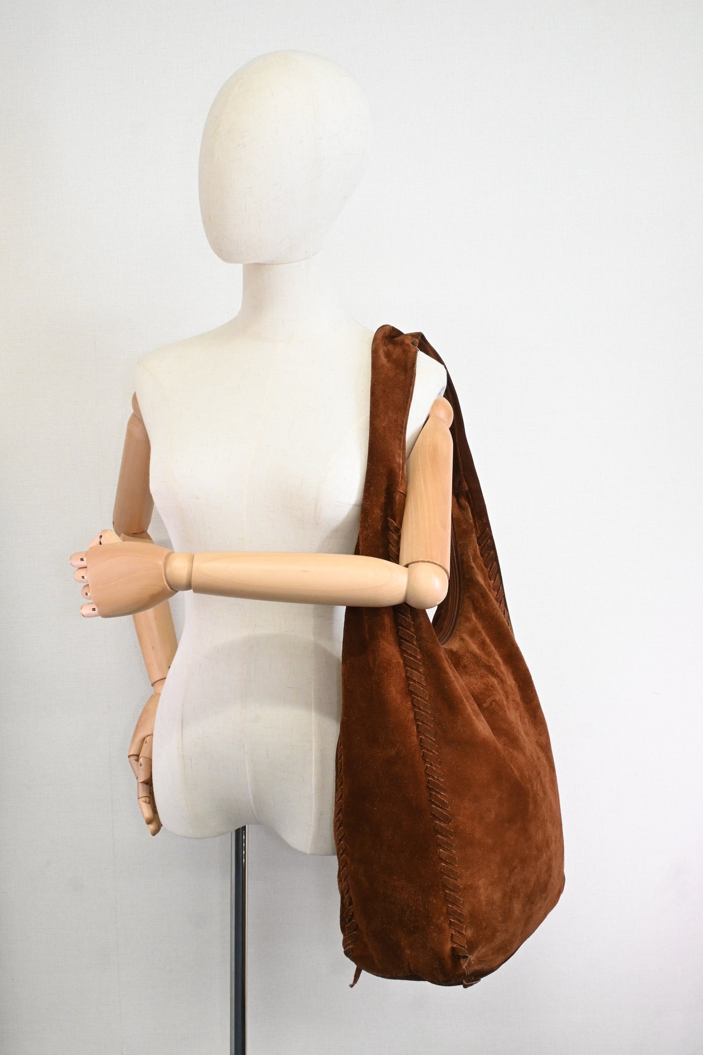 Prada Hobo Bag in Brown Suede