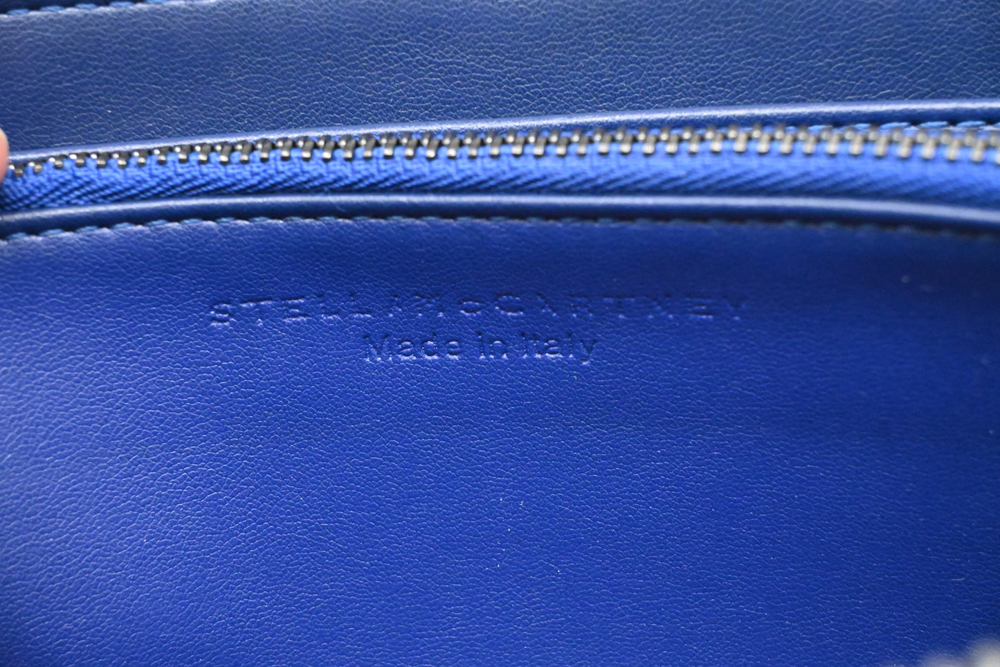 Stella McCartney Falabella Zip Continental Wallet in Blue Canvas