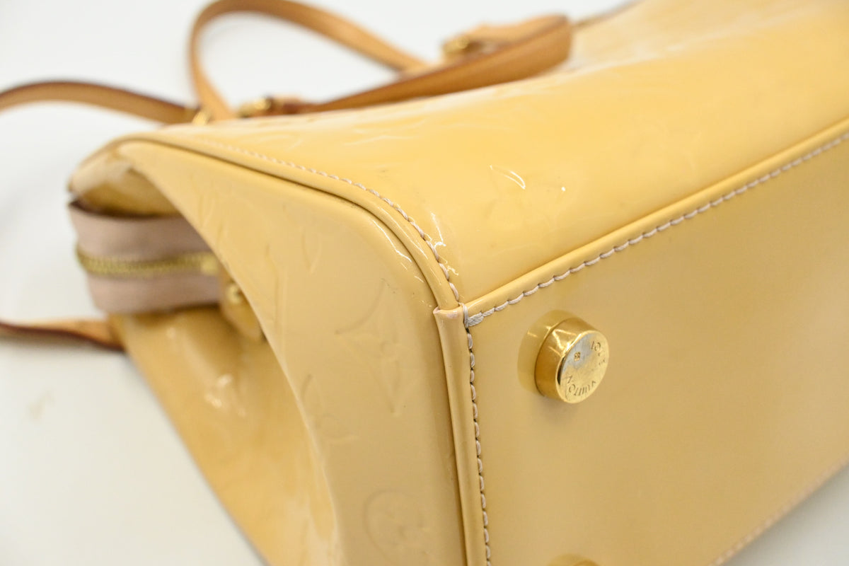 Louis Vuitton Brea MM in Yellow Vernis Leather