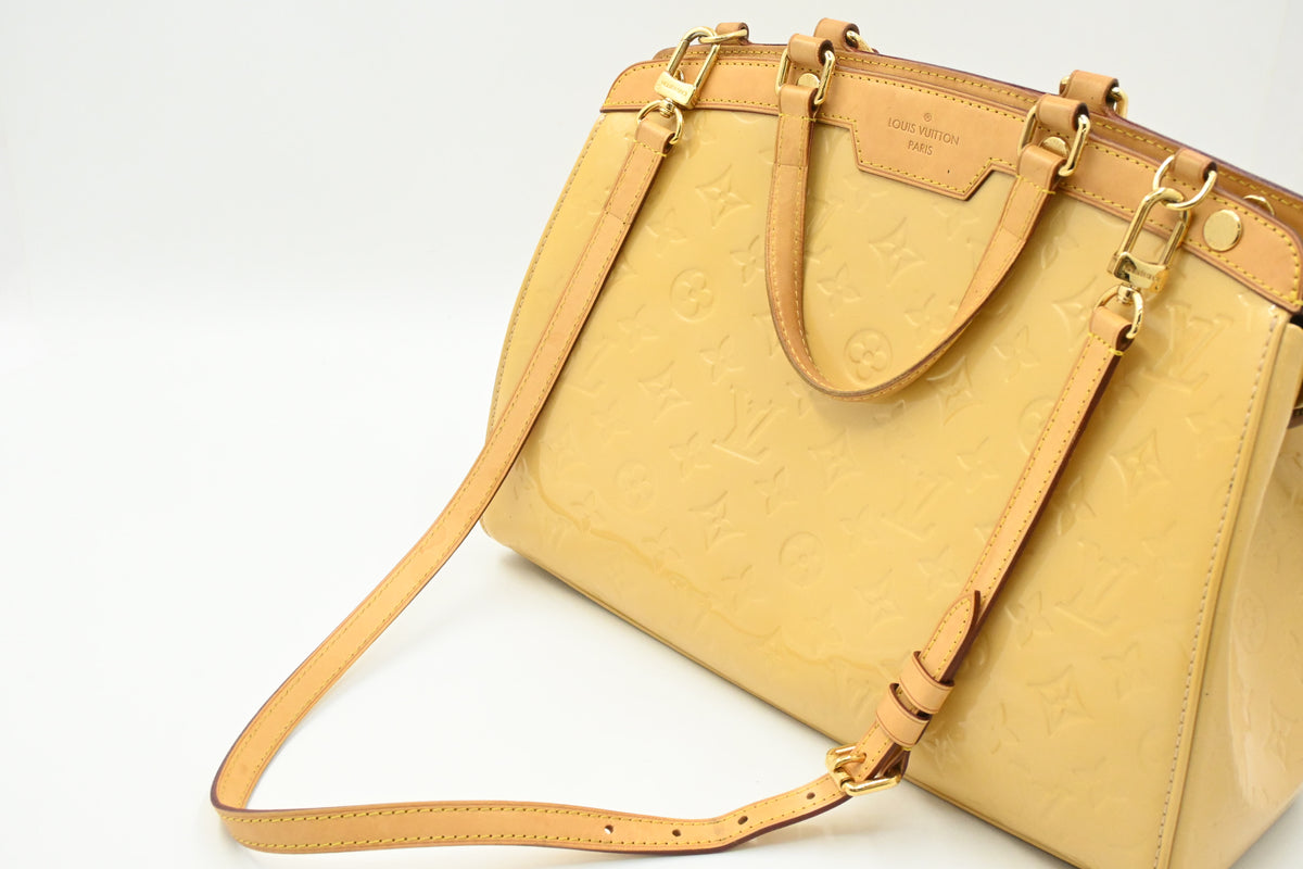 Louis Vuitton Brea MM in Yellow Vernis Leather