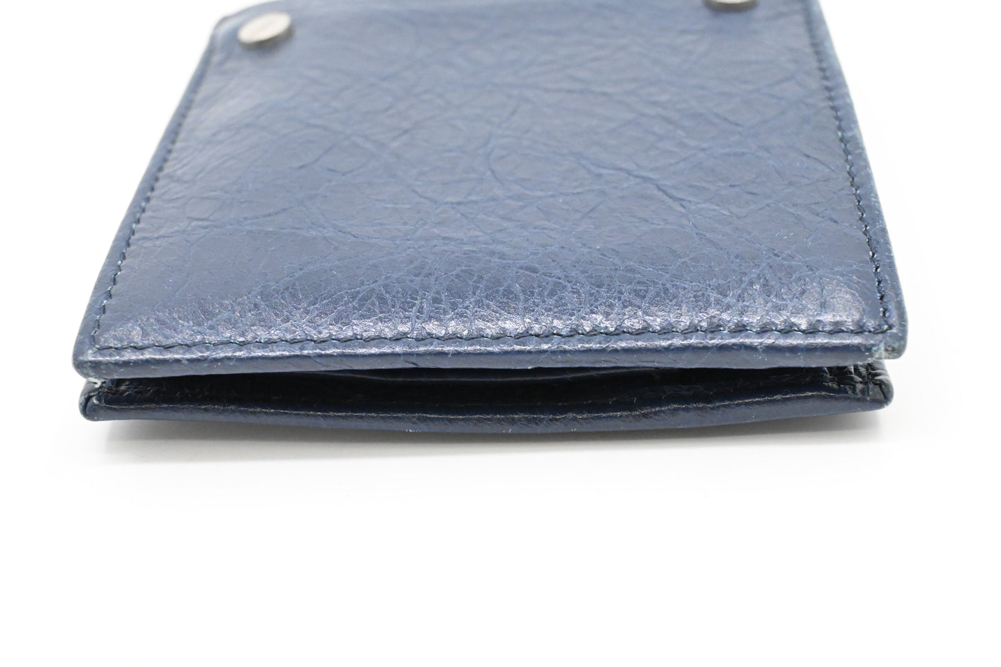 Balenciaga Bifold Wallet in Navy Blue Leather