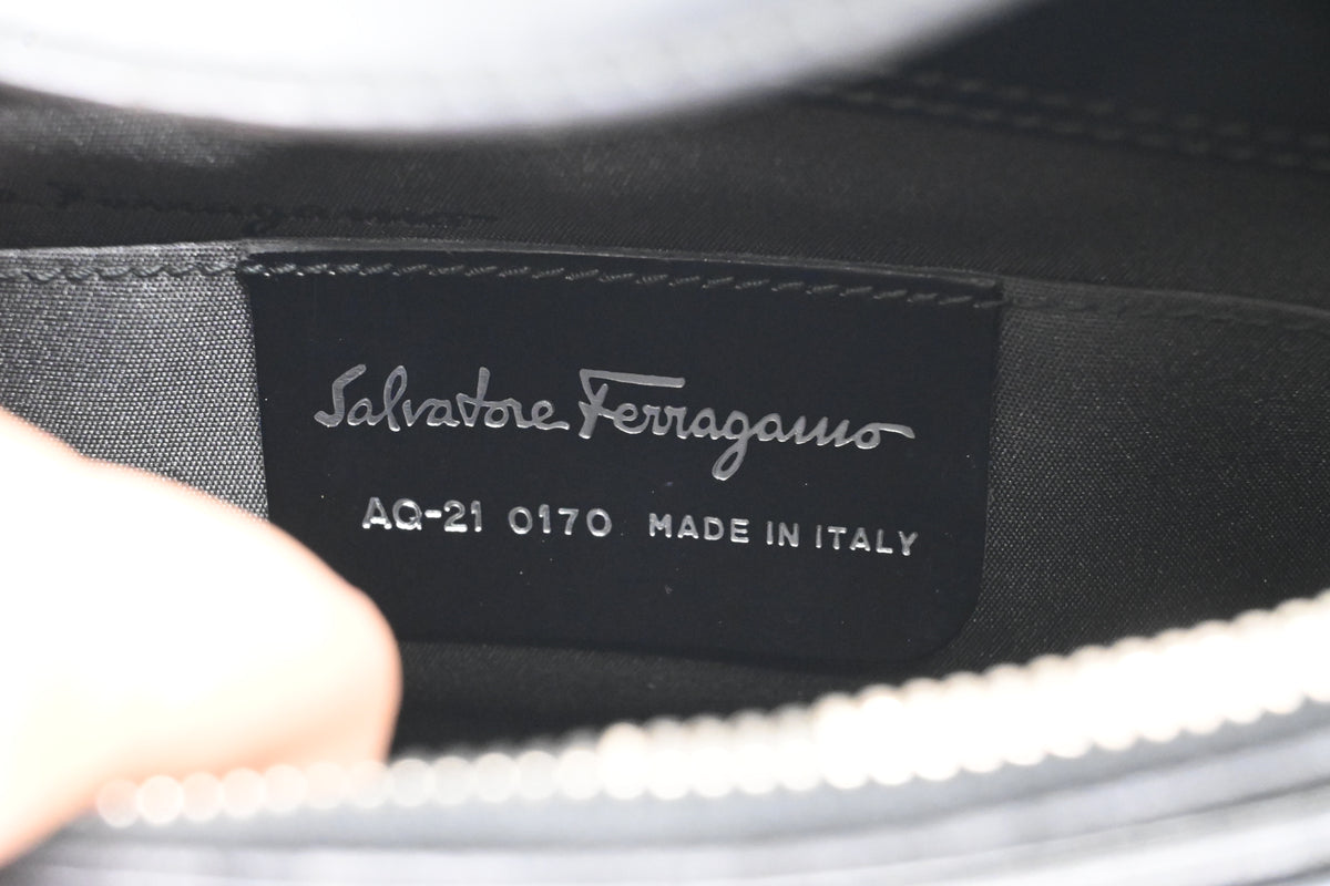 Ferragamo Shoulder Bag in Black Leather