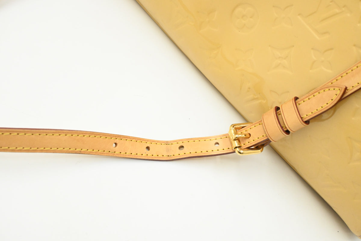Louis Vuitton Brea MM in Yellow Vernis Leather