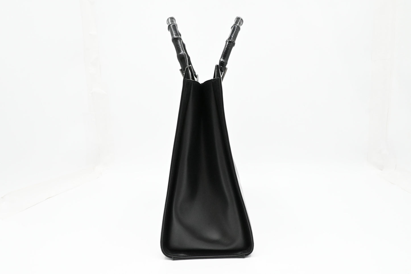 Gucci Bamboo Tote Bag in Black Leather