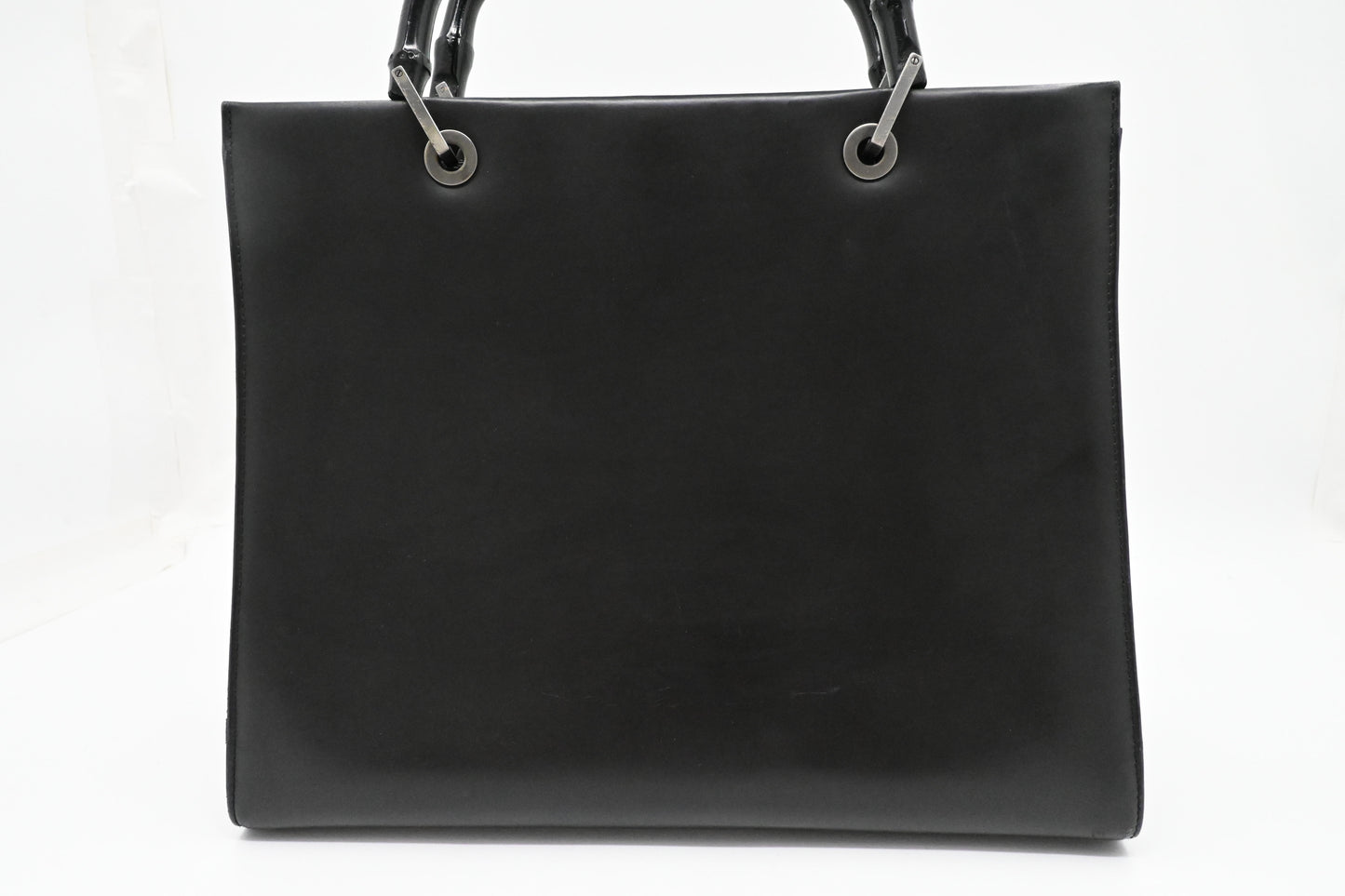 Gucci Bamboo Tote Bag in Black Leather